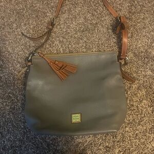 Dooney & Bourke Gray Leather Crossbody Bag